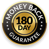 180 day money back guarantee badge for CitrusBurn metabolism support supplement