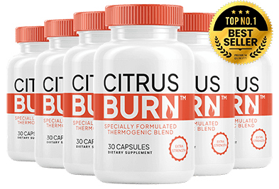 CitrusBurn metabolism support supplement bottles with top number one best seller badge