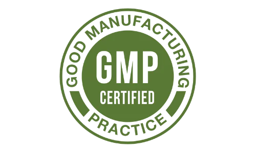 GMP certified badge showing CitrusBurn dietary supplement produced in Good Manufacturing Practice facility